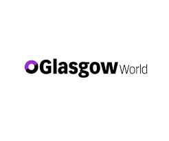 Glasgow World logo featuring bold text with a purple circle, representing media coverage of affordable housing insights from Conveyancing-Solicitor.co.uk.