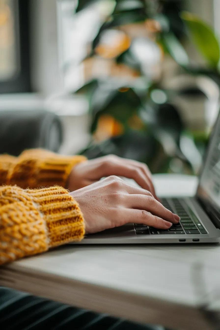 Person using a laptop to get instant low cost conveyancing quotes