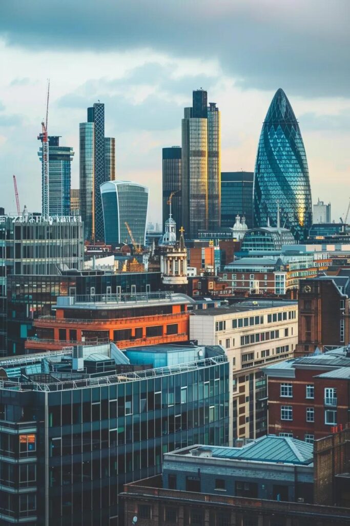 London skyline showcasing residential buildings representing leasehold flats and fixed price conveyancing