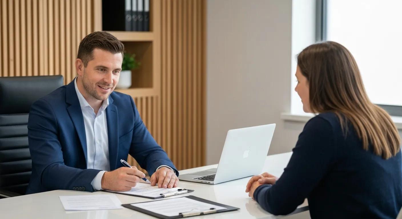 Conveyancing solicitor consulting with a client, highlighting the benefits of regulated legal support