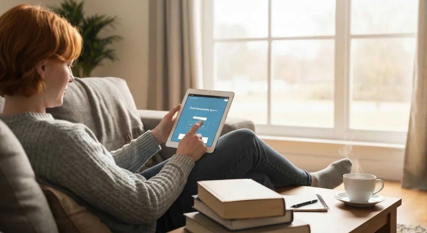 Person requesting online conveyancing quotes on a laptop in a modern setting