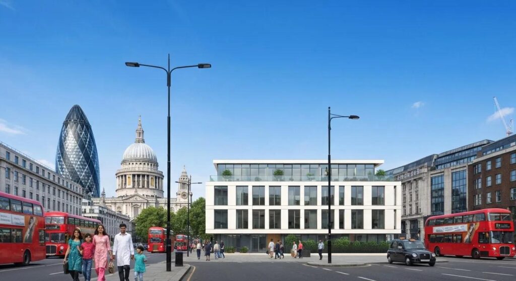 London property for sale with a vibrant urban backdrop, symbolizing conveyancing opportunities