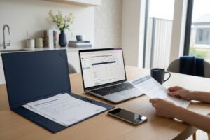 conveyancing calculator couple laptop