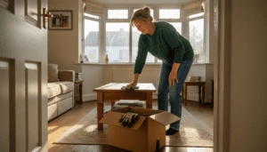 Homeowner preparing house for sale