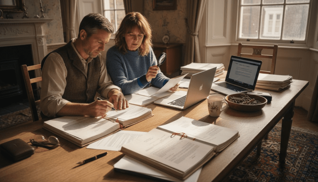 London buyers review conveyancing documents at home