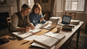 London buyers review conveyancing documents at home